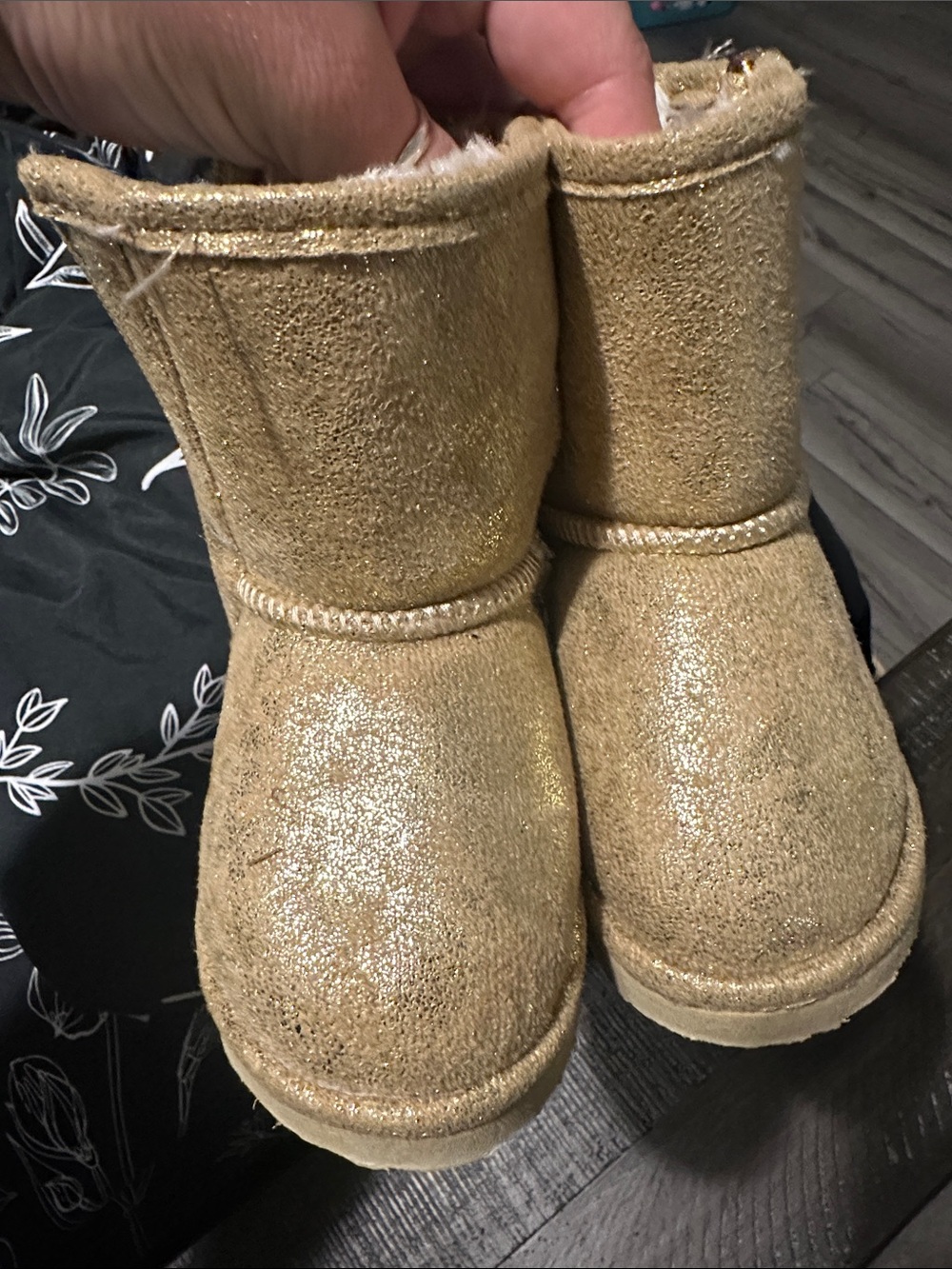 Capelli of New York Glitter Tan Kids Boots